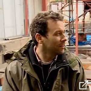 monty ravenscroft and the famous sliding glass roofs on grand designs south london house with kevin mccloud. read more about monty.